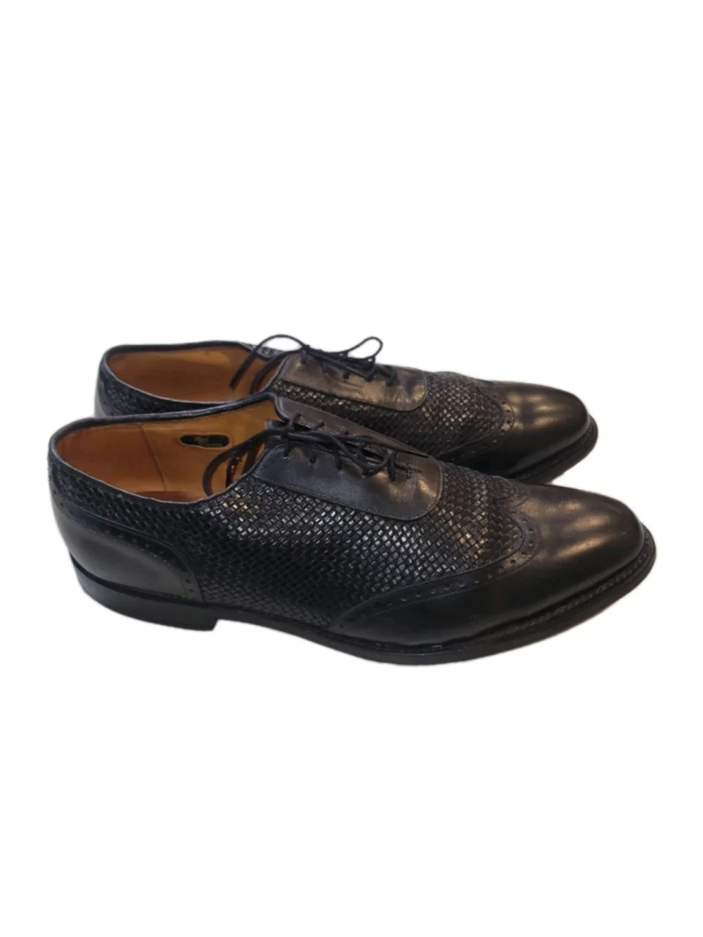 ALLEN EDMONDS Hampstead Men's Black Lace-Up Genuine Leather Oxford Shoes Size 12